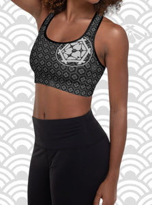 Ukiyo Streetwear Black Sakura Print Sports Bra