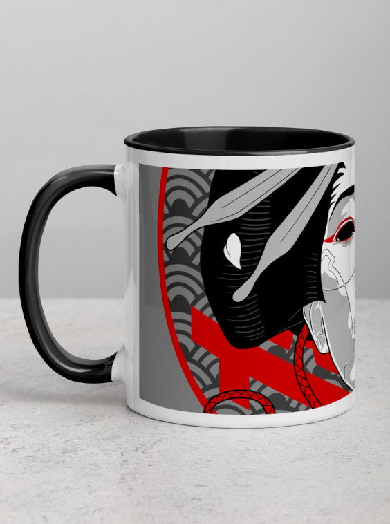 Ukiyo Streetwear "The Ghost in the Mug" - Grey Geisha Mask Mug