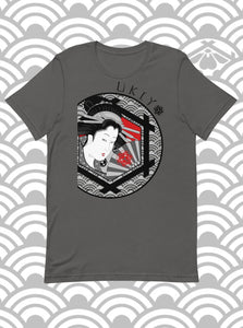 Ukiyo Streetwear Grey Geisha Fan Dance (Jinta Mai) T-Shirt